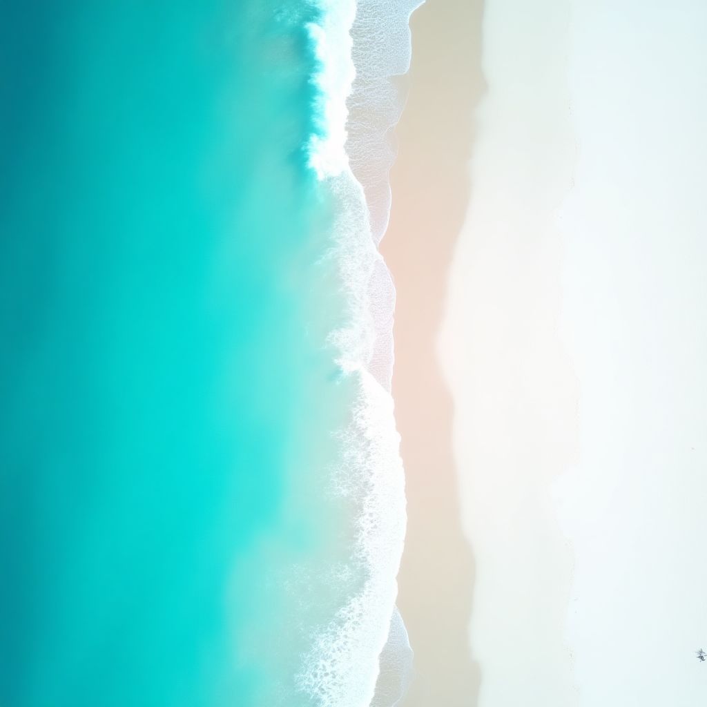 Aerial drone shot of a beautiful Australian beach
